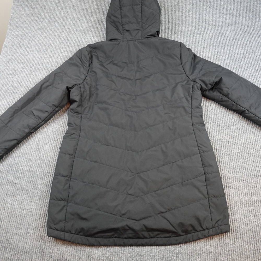 North Face Tamburello Parka Jacket Womens Large Black Hooded Insulated Full Zip - Picture 6 of 9